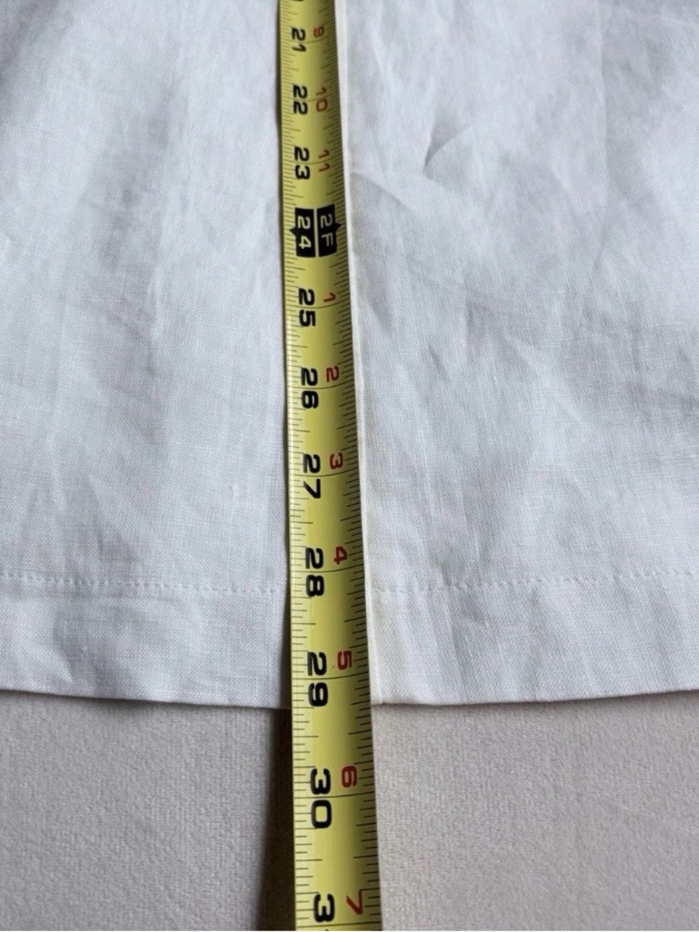 H&M white linen-blend mini dress.Criss-cross backstraps.Lined.Size US 8/EUR 38 - Picture 7 of 11